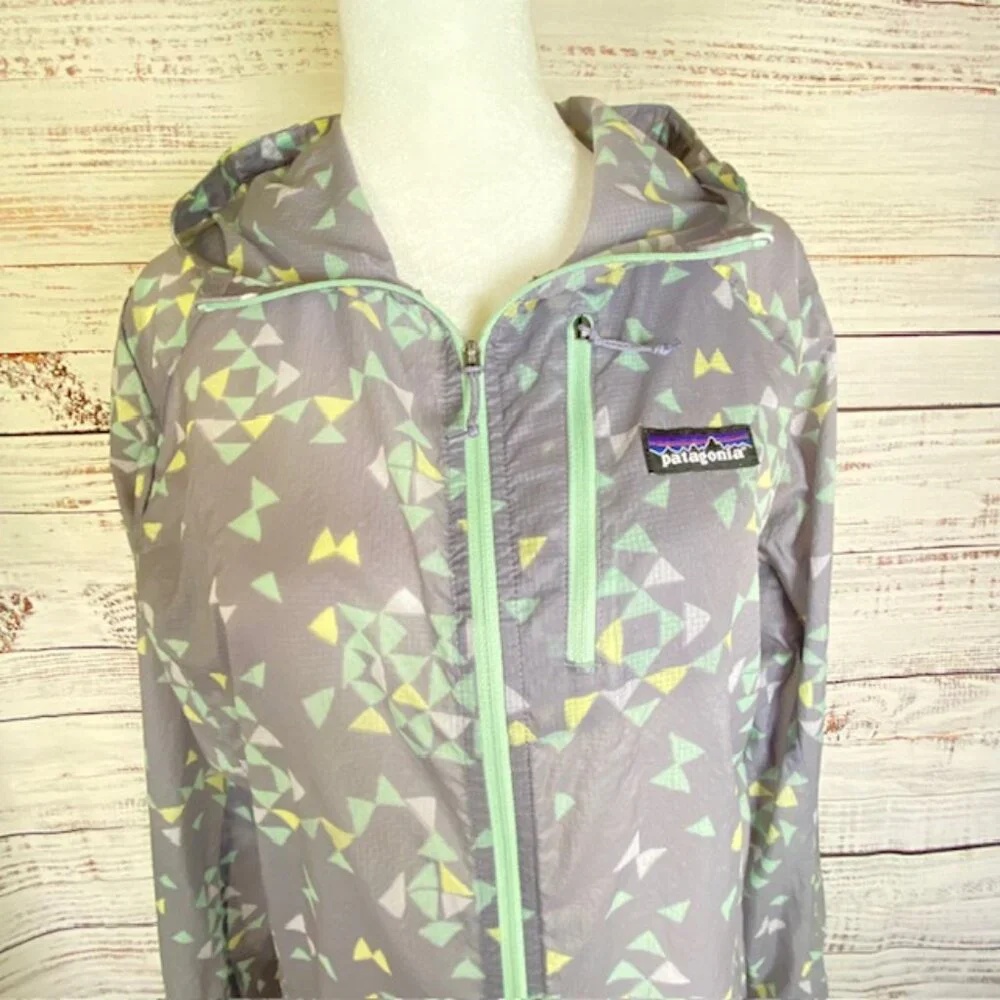 Patagonia Houdini Windbreaker Jacket Womens M Lavender Hooded Full Zip Coat - Picture 3 of 12